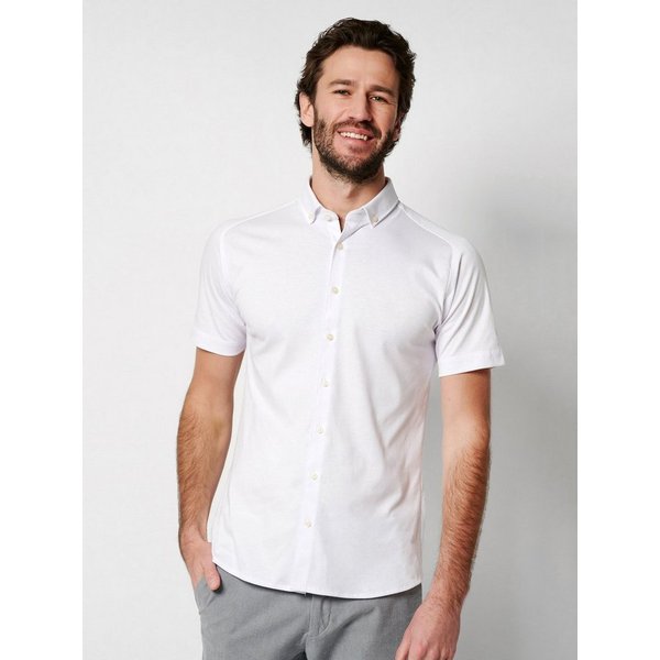 DESOTO Kurzarmhemd Jerseyhemd Casual Modern Button Down halbarm Flexibler Stretch