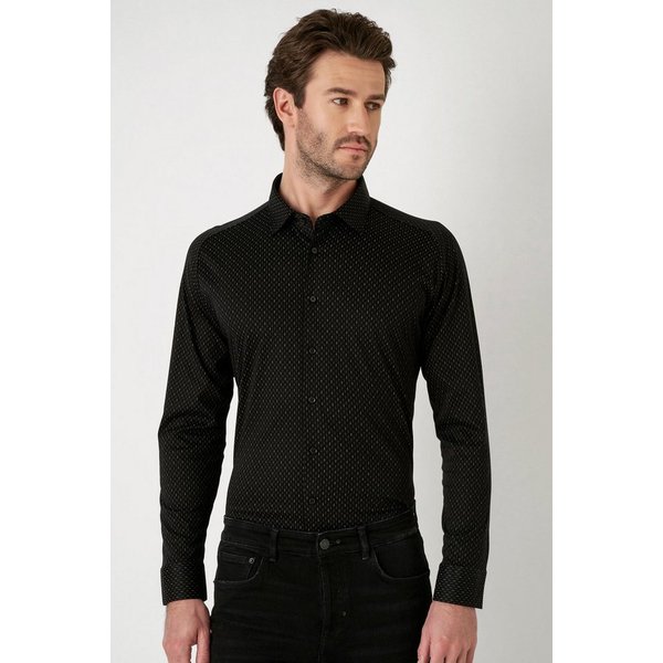 DESOTO Langarmhemd Jerseyhemd Casual Kent