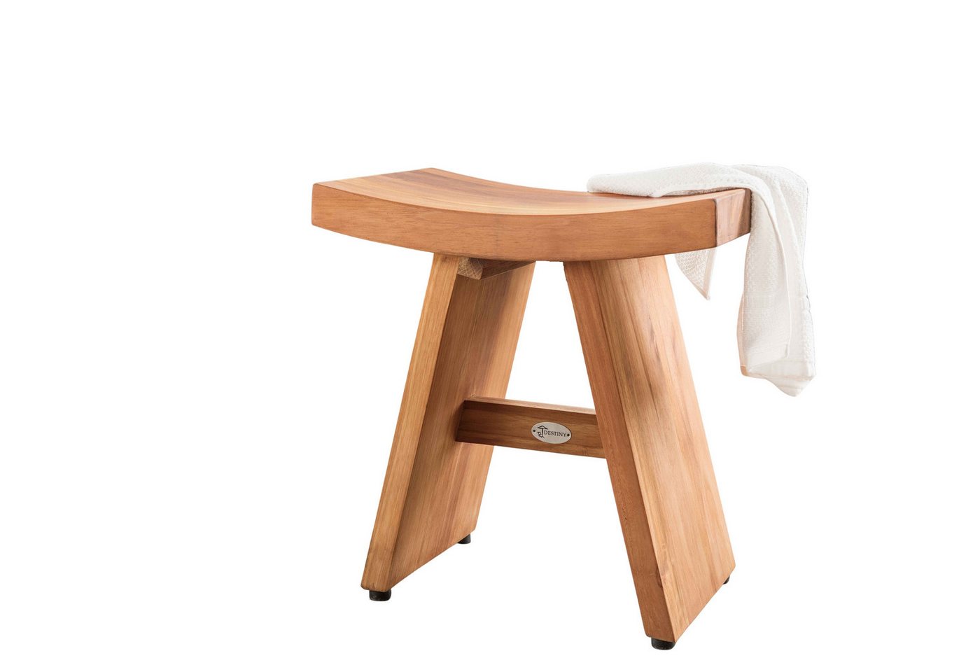 Destiny Badhocker SPA & LIVING, Japan Style gebogen 45x30,5x45 cm, Teak – Bild 2 von 3