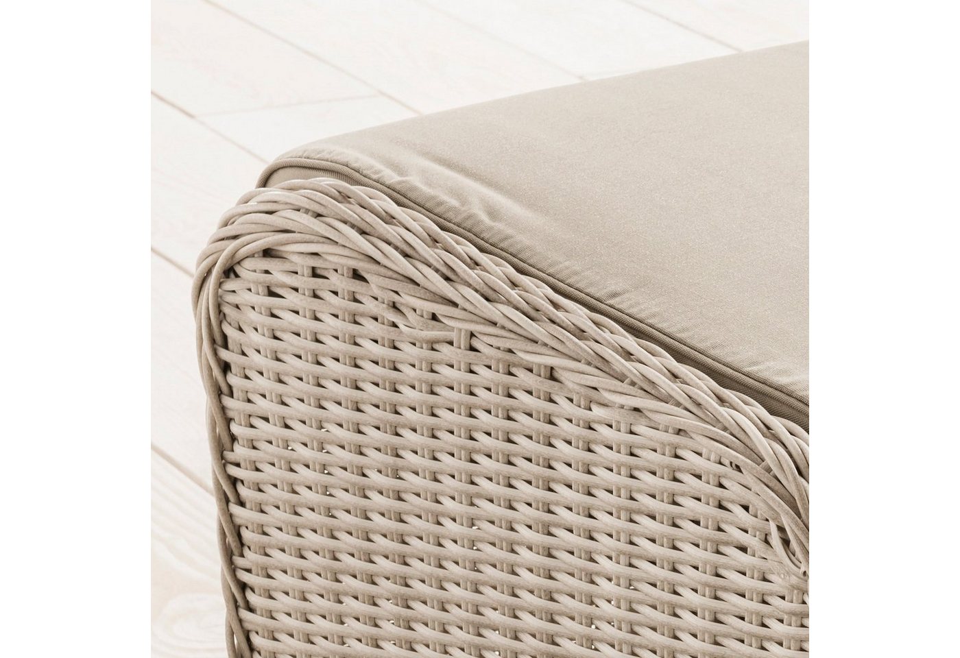 Destiny Fußhocker CASA, 66x58cm, Aluminium, Polyrattan, inkl. Auflagen – Bild 2 von 3