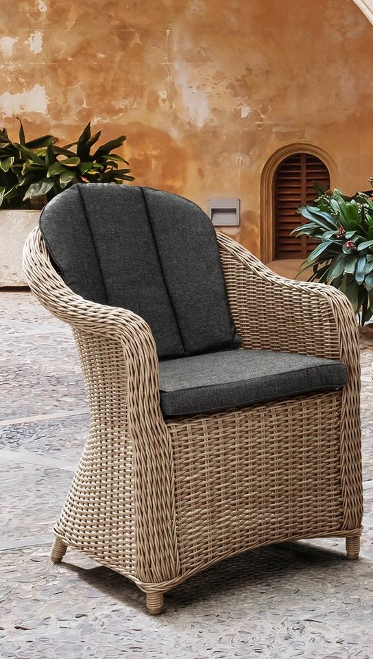 Destiny Gartensessel MALAGA (Set, 2-St), Aluminium, Polyrattan, inkl. Auflagen – Bild 2 von 4