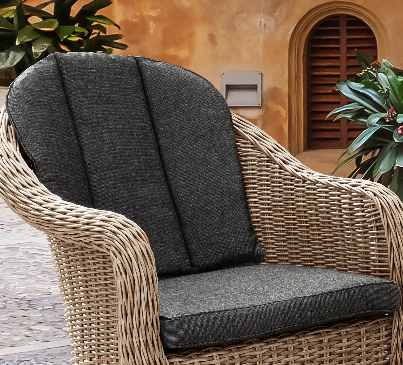 Destiny Gartensessel MALAGA (Set, 2-St), Aluminium, Polyrattan, inkl. Auflagen – Bild 3 von 4