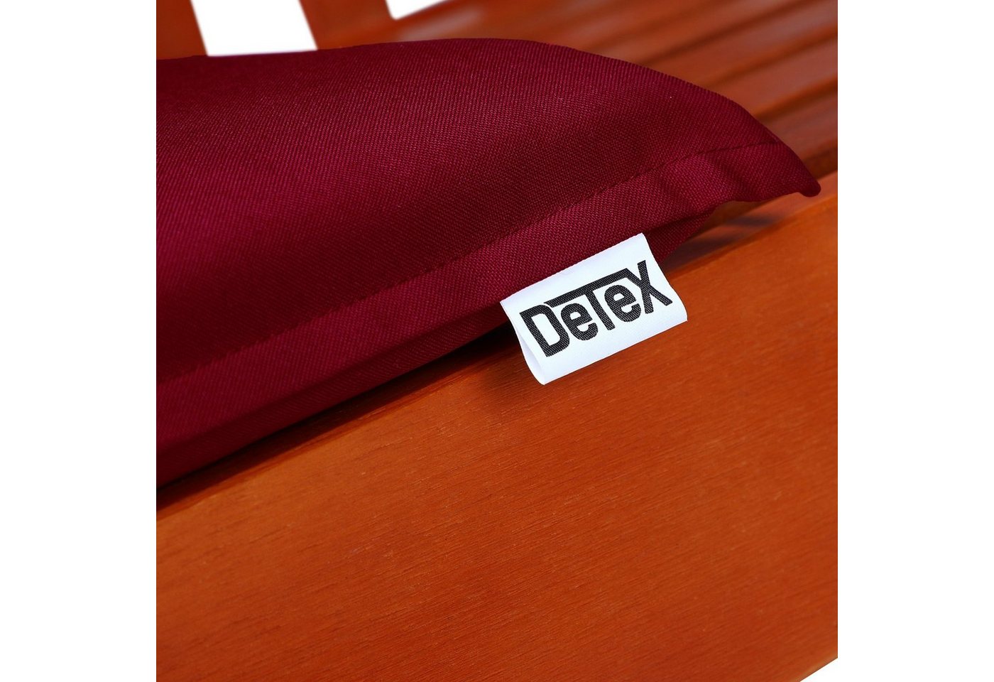 Detex Sitzauflage Boston, Stuhl 6er Set Wasserabweisend 43x39x5cm Waschbar Reißfest Rot – Bild 5 von 5