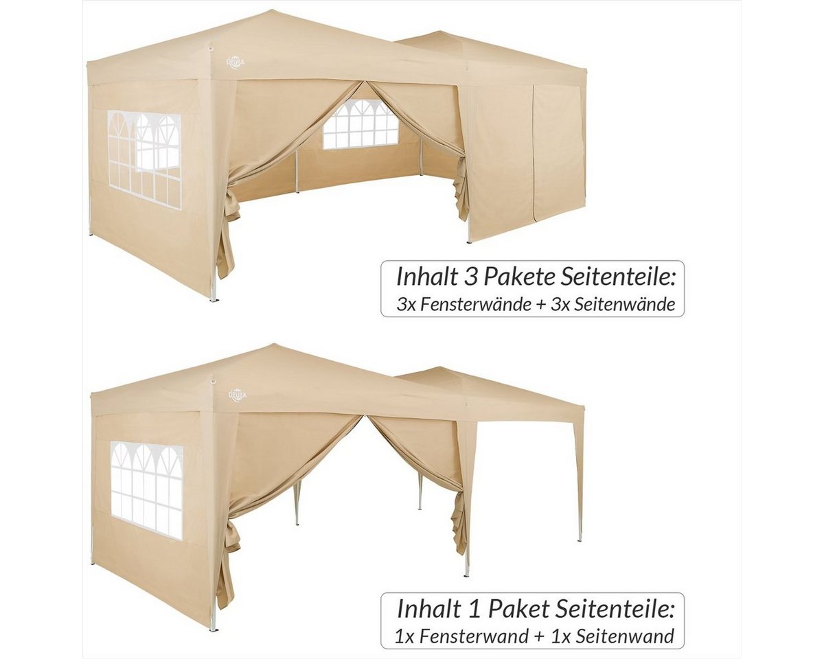 Deuba Pavillon Capri Seitenwände, 2x Seitenteile Wasserabweisend Passend Bei 3x3m & 3x6m Gartenpavillon – Bild 4 von 5