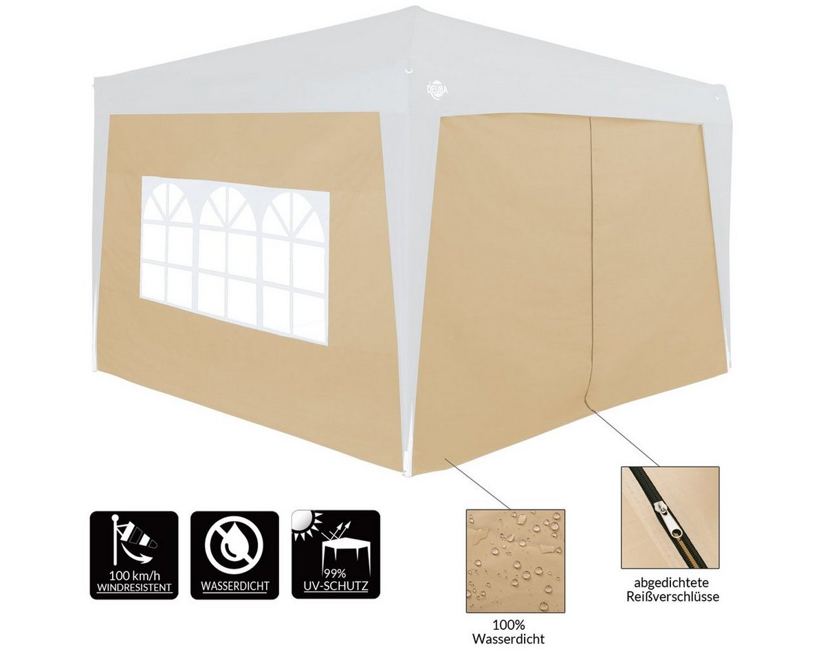 Deuba Pavillon Capri Seitenwände, 2x Seitenteile Wasserabweisend Passend Bei 3x3m & 3x6m Gartenpavillon – Bild 5 von 5