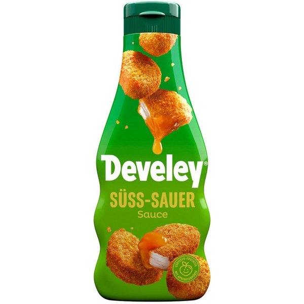Develey Saucen, Develey Suesssauer Sauce fruchtig mild wuerzig servieren 250ml