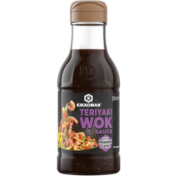 Develey Saucen, Kikkoman Teriyaki Wok Sauce mit geröstetem Knoblauch würzig 250ml