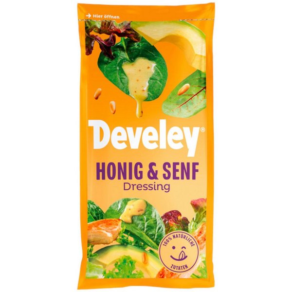 Develey Saucen, Develey Honig Senf Dressing Salatsauce süß würziger Power 75ml