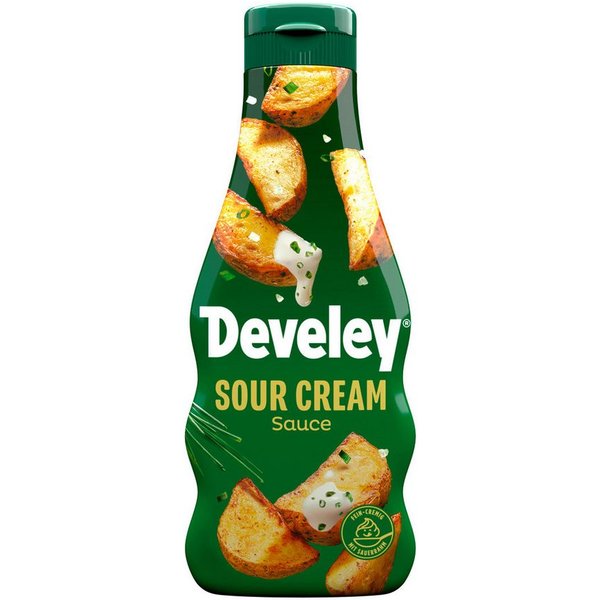 Develey Saucen, Develey Sour Cream Sauce mild cremig fein zum Dippen servieren 250ml