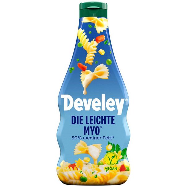Develey Saucen, Develey Die Leichte MYO vegane Salatcreme cremig mild servieren 500ml