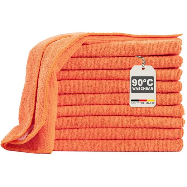Devior 10er Set Mikrofasertücher 40x40 cm – Mikrofasertuch Mikrofasertuch (80% Polyester, 20% Polyamid, Spar-Set, 10-tlg., für makellose Sauberkeit, Rückstandsf