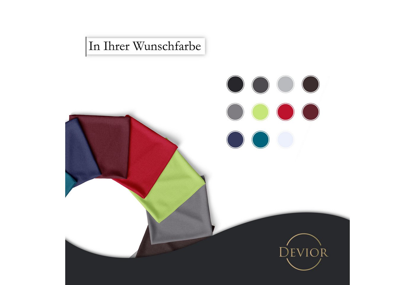 Devior Kissenbezüge 2er Set Baumwolle – Renforce Kissenhüllen in vielen Größen & Farben, atmungsaktiv & pflegeleicht mit YKK-Reißverschluss, 100% Baumwolle – Bild 5 von 5