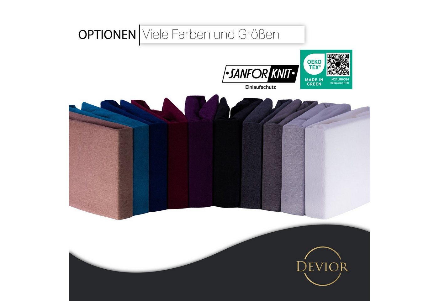 Devior Spannbettlaken Frottee 80% Baumwolle 20% Polyester, Winterspannbettlaken mit 160 g/m², Frottee, Gummizug: Rundumgummizug, 90 x 200 cm für Standardmatratz – Bild 5 von 5