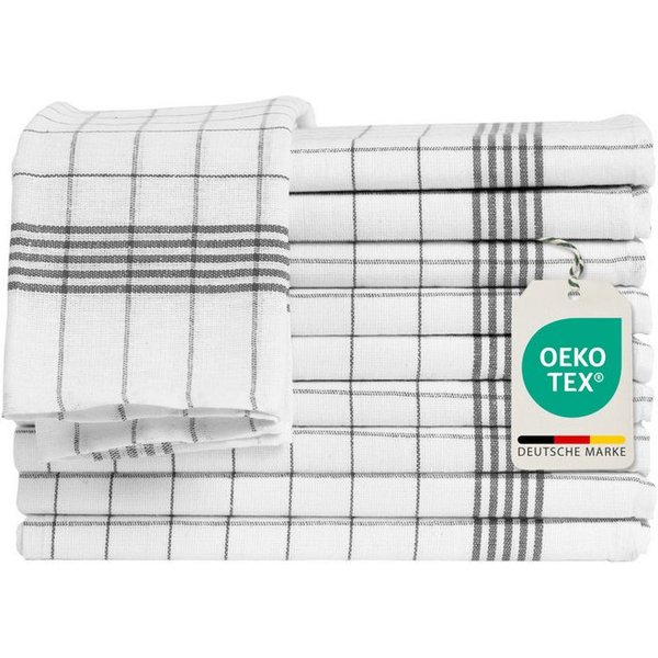 Devior Spültuch aus 100% Baumwolle 50x70 cm, mit Aufhänger, Fusselfrei, 95° Waschbar, (10-tlg., Vielfältig einsetzbar), saugstarke Geschirrhandtücher – für Kont