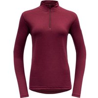 DEVOLD Damen Unterhemd BREEZE WOMAN HALF ZIP NECK, Größe XL in Rot