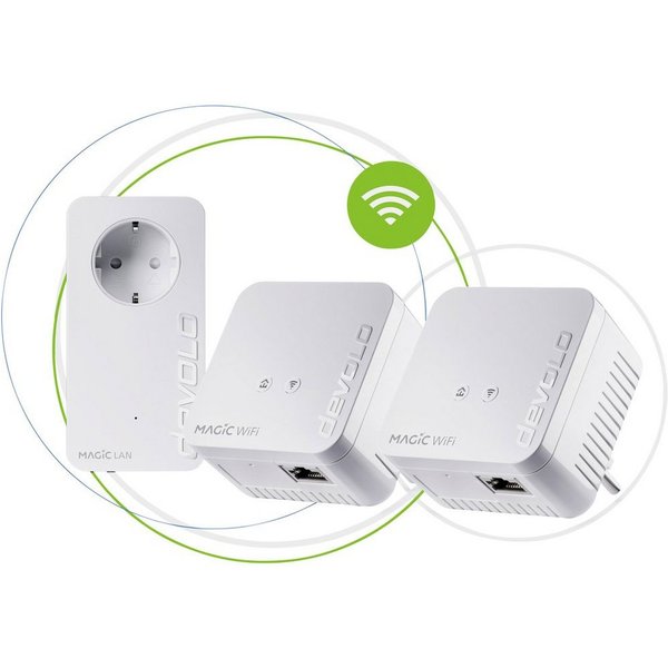 DEVOLO Devolo Magic 1 WiFi mini Multiroom Kit Powerline WLAN Network Kit 8570 Reichweitenverstärker
