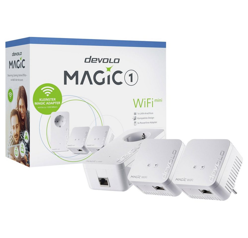 DEVOLO Devolo Magic 1 WiFi mini Multiroom Kit Powerline WLAN Network Kit 8570 Reichweitenverstärker – Bild 3 von 5