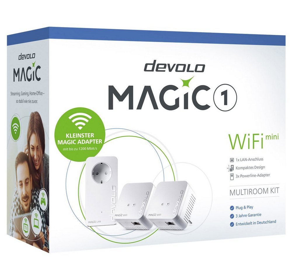 DEVOLO Devolo Magic 1 WiFi mini Multiroom Kit Powerline WLAN Network Kit 8570 Reichweitenverstärker – Bild 4 von 5