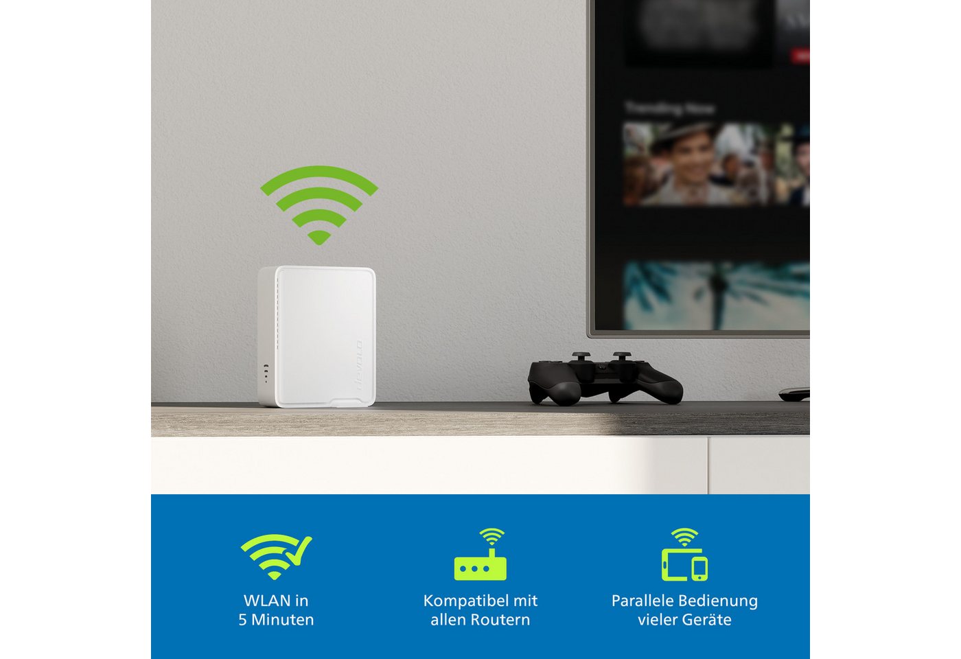 DEVOLO WiFi 6 Repeater 5400 WLAN-Repeater, Mesh WLAN Verstärker Access Point WiFi Booster – Bild 4 von 5