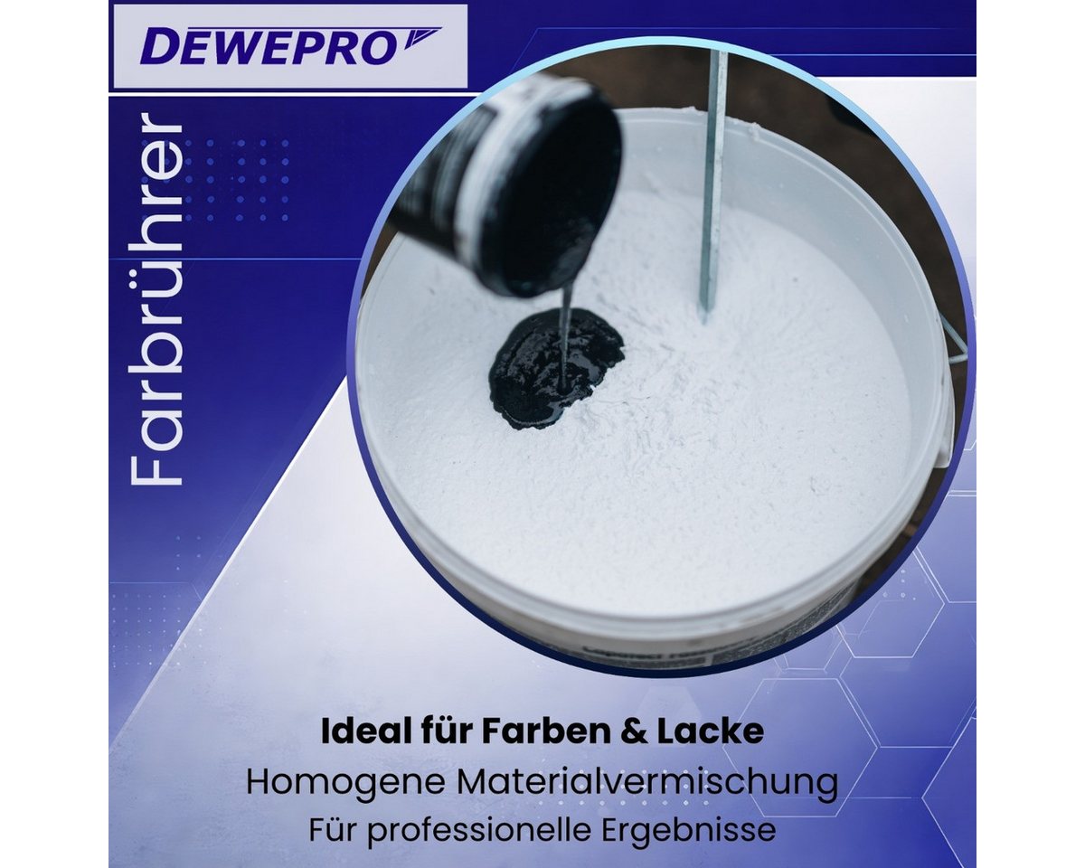 DEWEPRO Rührstab Universal Rührquirl, Rührstab mit gezacktem Polyamid-Kopf 125x600mm, Ø 12,5 mm, L: 60 cm – Bild 3 von 5