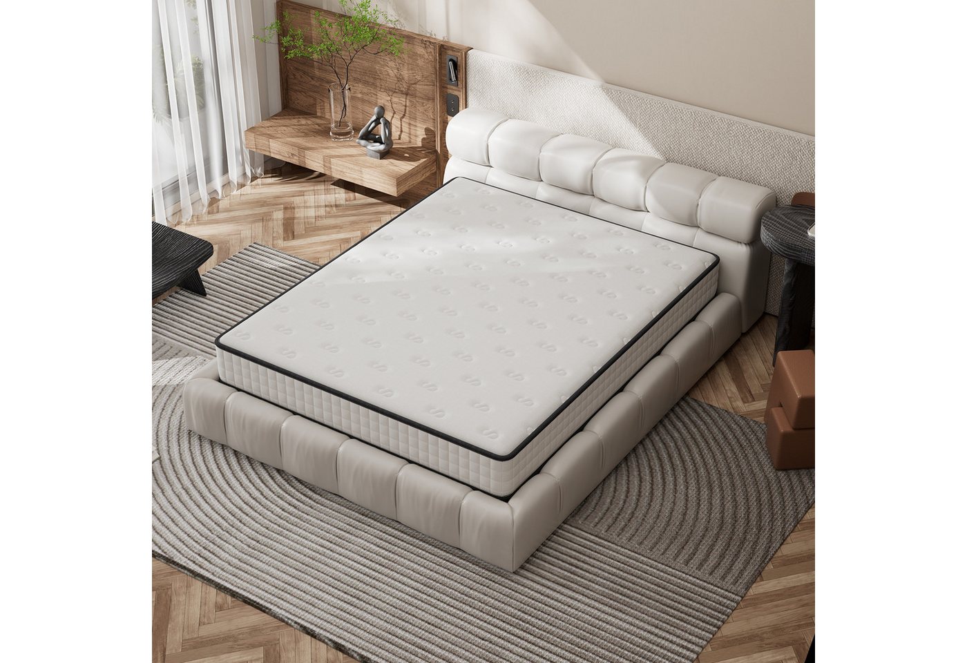 Komfortschaummatratze Memoryschaum Wendematratze, H3/H4, orthopädisch, atmungsaktiv, DEWINNER, 25 cm hoch, 160 x 200 cm, 25 cm hohe Schaumstoffmatratze – Bild 3 von 5