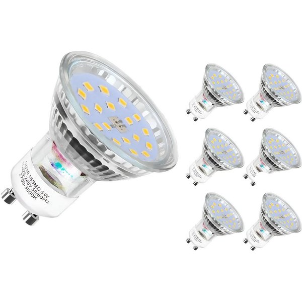 Dexnump LED Deckenspots, LED fest integriert, Warmweiß, Flimmerfrei,Helles,GU10,Energieeffizient