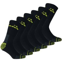 DIADORA Diadora Unisex Arbeitssocken, 6er Pack - Sportsocken, Baumwolle, Logo, einfarbig, Größe 39-42 in Schwarz