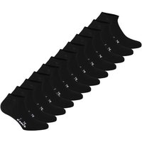 DIADORA Diadora Unisex Sneaker Socken, 12er Pack - Sportsocken, Mercerisierte Baumwolle, Logo, einfarbig, Größe 35-38 in Schwarz