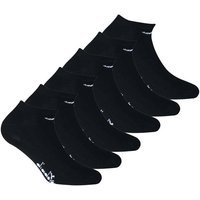 DIADORA Diadora Unisex Sneaker Socken, 6er Pack - Socken, Mercerisierte Baumwolle, Logo, einfarbig, Größe 43-46 in Schwarz