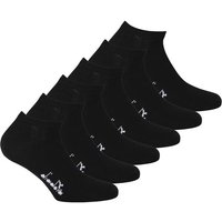 DIADORA Diadora Unisex Sneaker Socken, 6er Pack - Sportsocken, Mercerisierte Baumwolle, Logo, einfarbig, Größe 35-38 in Schwarz