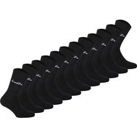 DIADORA Diadora Unisex Socken, 12er Pack - Sportsocken, Baumwolle, Logo, einfarbig, Größe 39-42 in Schwarz