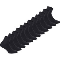 DIADORA Diadora Unisex Socken, 12er Pack - Sportsocken, Baumwolle, Mehrfachpackung, Logo, einfarbig, Größe 35-38 in Schwarz