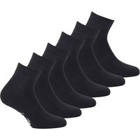 DIADORA Diadora Unisex Socken, 6er Pack - Sportsocken, Baumwolle, Mehrfachpackung, Logo, einfarbig, Größe 39-42 in Schwarz
