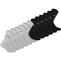 DIADORA Diadora Unisex Socken, 12er Pack - Sportsocken, Baumwolle, Logo, einfarbig, Größe 35-38 in Schwarz