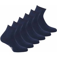 DIADORA Diadora Unisex Socken, 6er Pack - Sportsocken, Baumwolle, Mehrfachpackung, Logo, einfarbig, Größe 43-46 in Blau