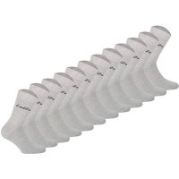 DIADORA Diadora Unisex Socken, 12er Pack - Sportsocken, Baumwolle, Logo, einfarbig, Größe 43-46 in Grau