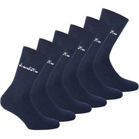 DIADORA Diadora Unisex Socken, 6er Pack - Sportsocken, Baumwolle, Logo, einfarbig, Größe 43-46 in Blau