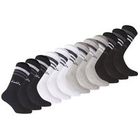 DIADORA Diadora Unisex Tennissocken - 12er Pack, Logo, Streifen, Größe 39-42 in Schwarz