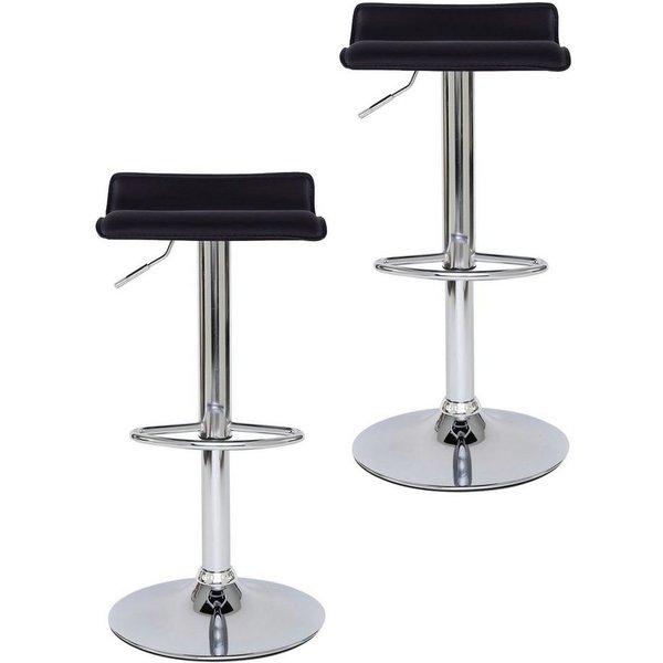 dibea Barhocker 2er Set, 360° drehbar bis 130 kg (2er Set), stufenlos höhenverstellbar, Fußablage