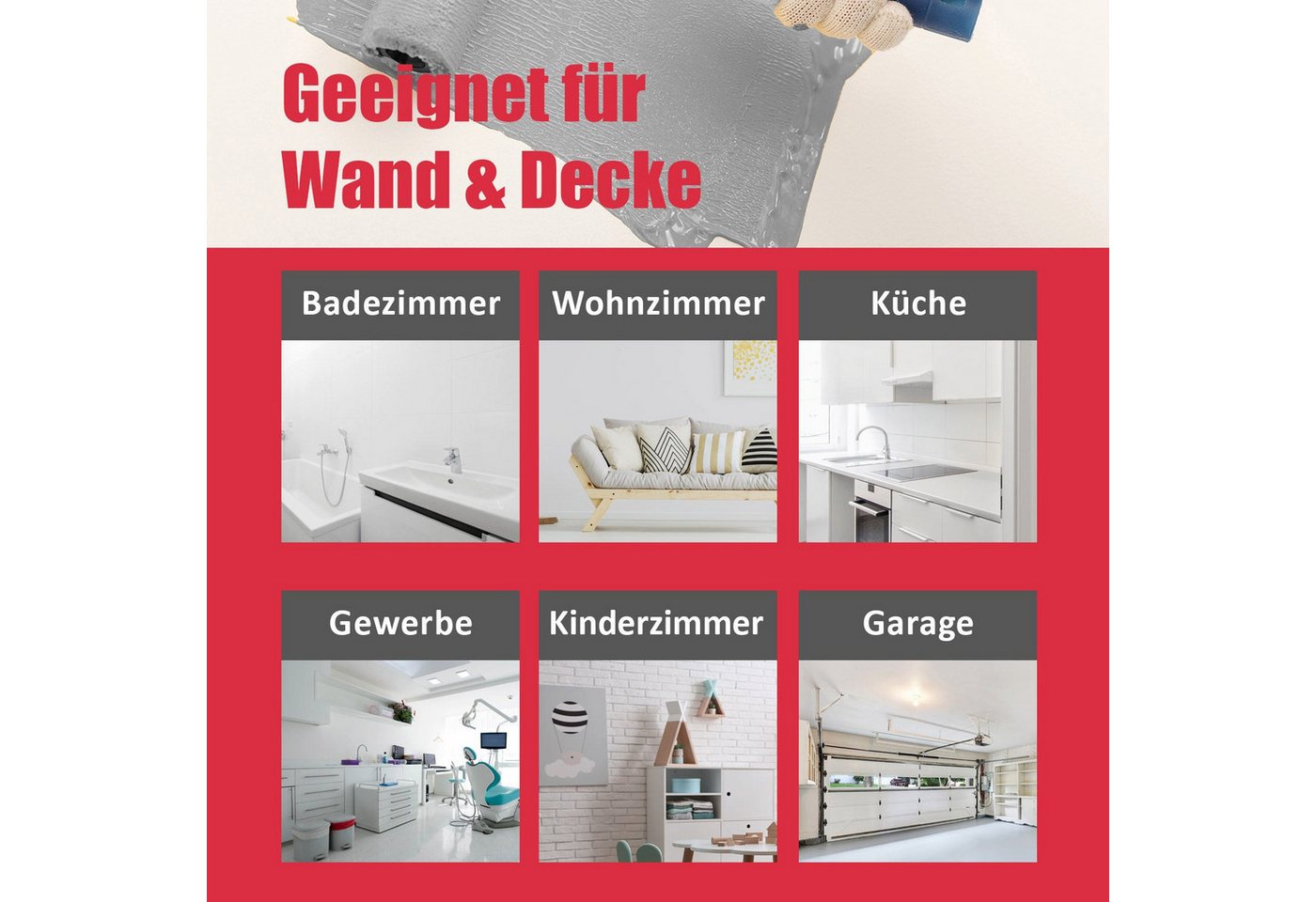 DICHTON Acryl-Flüssigkunststoff D.30W Flüssigfolie Abdichtung für Boden & Wand, Wassersperre, Dichtmasse, Abdichtung Bad Dichtfolie – Bild 4 von 5