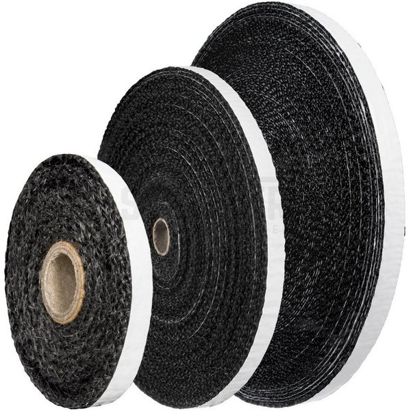 STEIGNER Dichtungsband STEIGNER Ofendichtschnur Kamindichtung selbstklebend aus GLASFASERN, (1m Rolle, 1-St), hitzebeständig bis 550°C, Schwarz, 1m, 10x2mm, SKD