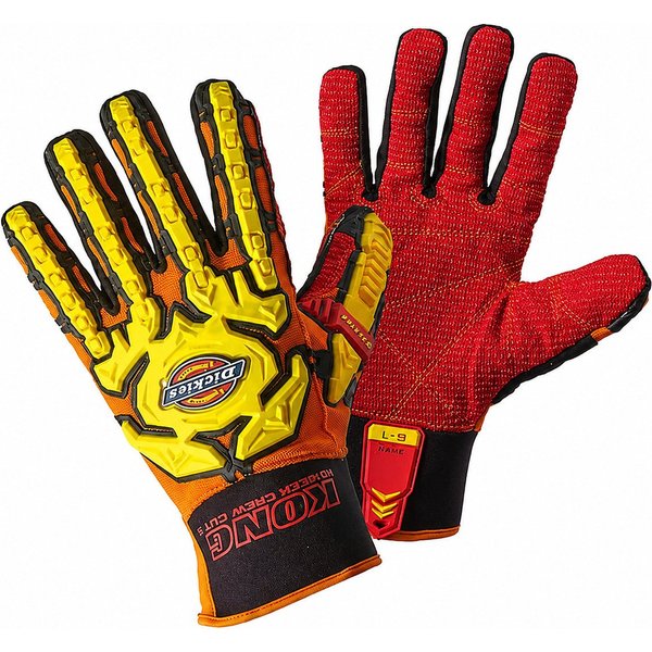 Dickies Schnittschutzhandschuhe Schutzhandschuh Deckorange Arbeitshandschuh Motorcross Racing, S Sicherheitshandschuh Handschutz Montage Handschuhe