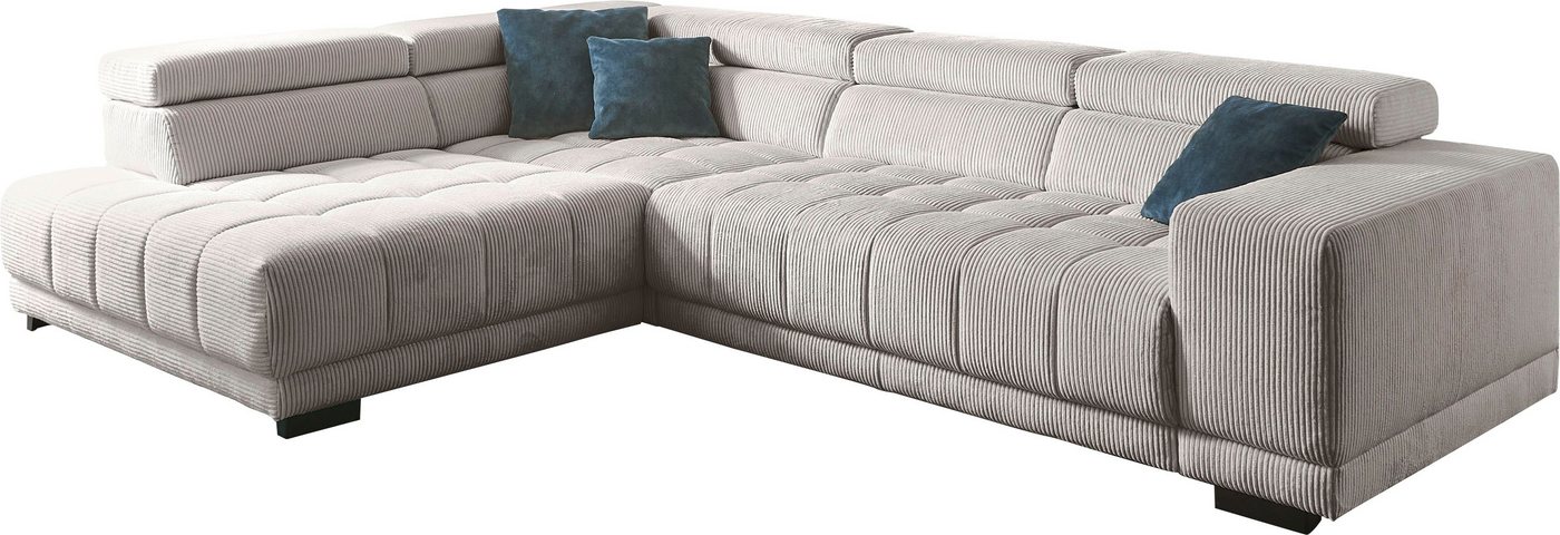 Die PlanBar Ecksofa MP-IN15053 L-Form breiter Schenkel, wahlweise mit Kopfteilverstellung und manueller Vorziehbank – Bild 2 von 5