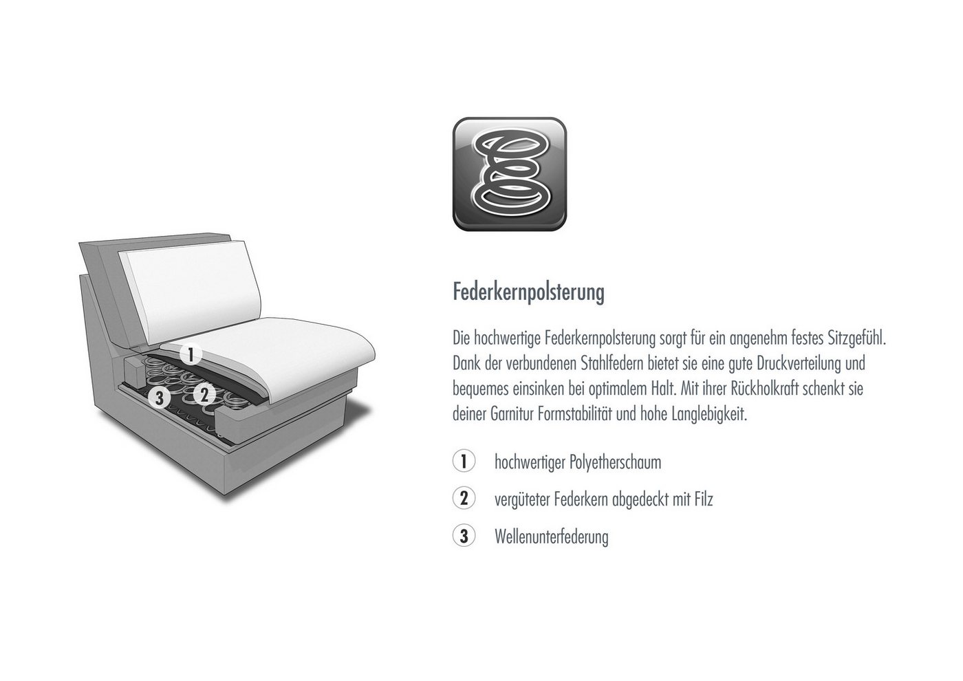 Die PlanBar Ecksofa MP-IN16012 L-Form mit Federkern-Polsterung, inkl. Sitztiefenverstellung, optional mit Funktionen – Bild 3 von 5
