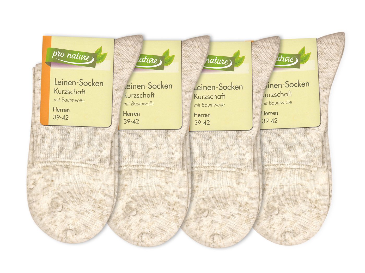 Die Sockenbude Kurzsocken LEINEN (Bund, 8-Paar, beige melange) Baumwolle mit Leinen – Bild 4 von 4