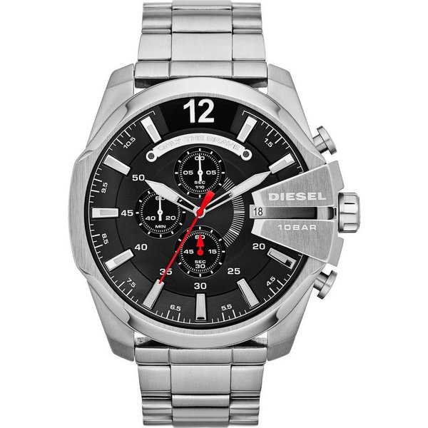 Diesel Chronograph MEGA CHIEF DZ4308, Quarzuhr, Armbanduhr, Herrenuhr, Stoppfunktion, Edelstahlarmband