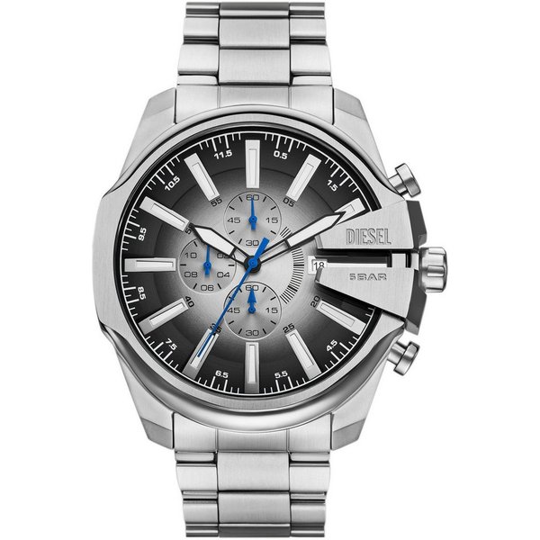 Diesel Chronograph Mega Chief Slim DZ4686, Quarzuhr, Armbanduhr, Herrenuhr, Edelstahlarmband, analog, Tag