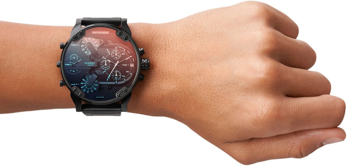 Diesel Chronograph MR. DADDY 2.0 DZ7395, Quarzuhr, Armbanduhr, Herrenuhr, Stoppfunktion, mehrere Zeitzonen – Bild 3 von 3