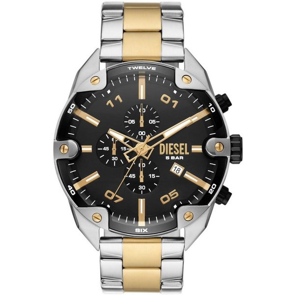 Diesel Chronograph Spiked DZ4627, Quarzuhr, Armbanduhr, Herrenuhr, Stoppfunktion, Edelstahlarmband