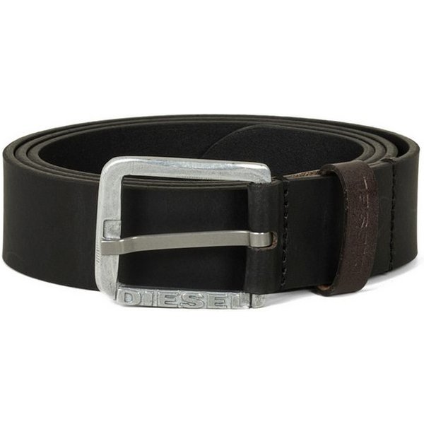 Diesel Ledergürtel 3,5 cm breit mit Metallverschluss - LOGO B-BASIC BELT 100% Echtleder